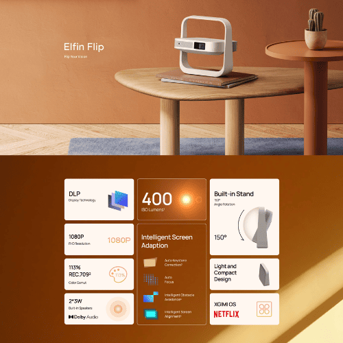 XGIMI Elfin Flip: Compact, Versatile, and Ready for Your Movie Night